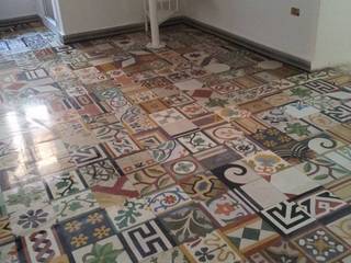 Pavimenti Liberty Cementine,graniglie di marmo e non solo , TOMASELLO SRL PAVIMENTI D'EPOCA REALIZZATI OGGI TOMASELLO SRL PAVIMENTI D'EPOCA REALIZZATI OGGI Paredes y pisos de estilo clásico Azulejos Revestimientos de paredes y pisos