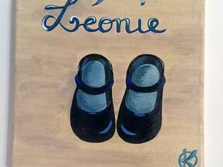 Toile carrée acrylique personnalisée : "Mes petites chaussures", l'atelier de kroll l'atelier de kroll Phòng trẻ em phong cách hiện đại Bông Red