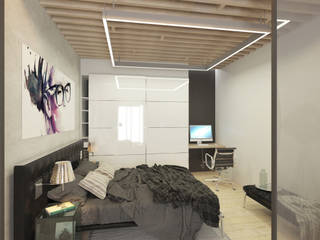 Дом для Itишника, Ivantsov design studio Ivantsov design studio Minimalist bedroom Wood Wood effect