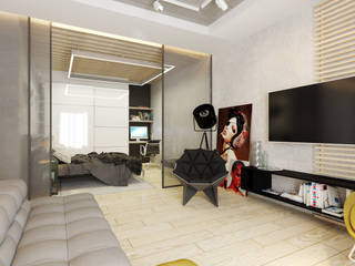 Дом для Itишника, Ivantsov design studio Ivantsov design studio Living room Wood Wood effect