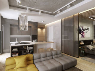 Дом для Itишника, Ivantsov design studio Ivantsov design studio Living room Concrete