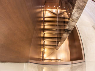 Floating tread staircase, Railing London Ltd Railing London Ltd Modern Corridor, Hallway and Staircase