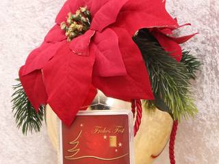 Christmas ball handmade decorated gold & red, GP METALLUM GP METALLUM Вітальня Срібло / золото