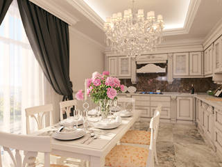 классическая гостиная , Ivantsov design studio Ivantsov design studio ห้องครัว ไม้ Wood effect