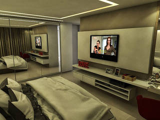 Apartamento - Cond. Le Parc - Salvador/BA, Arquitetura do Brasil Arquitetura do Brasil Modern style bedroom