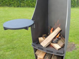 Skulptur / Feuerstelle / Grill, MABADESIGN MABADESIGN Modern garden Iron/Steel Fire pits & barbecues