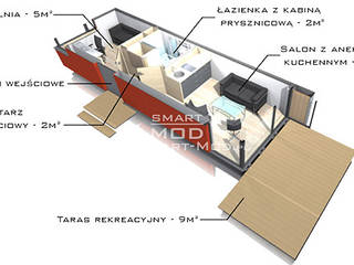 Apartament 25, Smart Mod Domy modułowe Smart Mod Domy modułowe 現代房屋設計點子、靈感 & 圖片