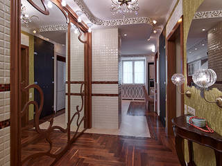 Квартира для любимых родителей, LUXER DESIGN LUXER DESIGN Modern corridor, hallway & stairs