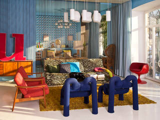 Außergewöhnliche Retro-Wohnung des estnischen Fotografen Toomas Volkmann, Baltic Design Shop Baltic Design Shop Eclectic style living room Multicolored