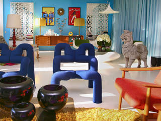 Außergewöhnliche Retro-Wohnung des estnischen Fotografen Toomas Volkmann, Baltic Design Shop Baltic Design Shop Living room Multicolored