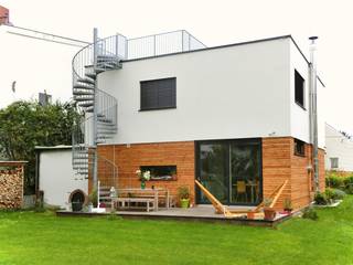 Einfamilienhaus J., PASCHINGER ARCHITEKTEN ZT KG PASCHINGER ARCHITEKTEN ZT KG Modern Houses Solid Wood Multicolored