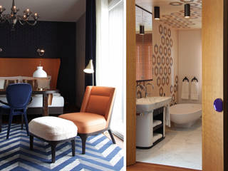 Magnifique déco vintage pour une résidence privée , Studio Catoir Studio Catoir Modern bathroom