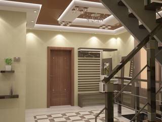 Дом в стиле хайтек или простота в деталях, DONJON DONJON Corredores, halls e escadas minimalistas