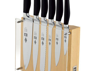 6 PIECES KNIFE BLOCK - ONIX SERIES ICEL - INDÚSTRIA DE CUTELARIAS DA ESTREMADURA, S.A. Cocinas de estilo moderno Utensilios de cocina