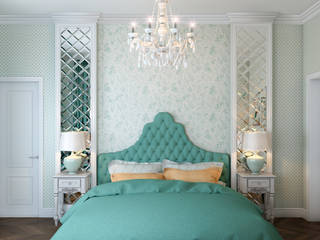 Mint and orange on snow, Marina Sarkisyan Marina Sarkisyan Classic style bedroom