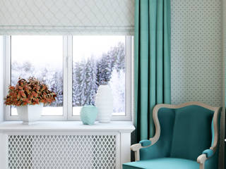 Mint and orange on snow, Marina Sarkisyan Marina Sarkisyan Classic style bedroom