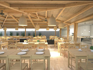 Restaurante, archi3d archi3d Dapur Modern