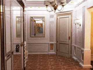 Двухуровневая квартира, г. Анапа, DONJON DONJON Corredores, halls e escadas clássicos