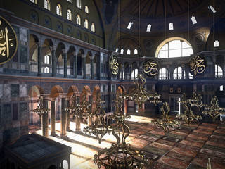 Ayasofya 3d Proje, 3danimasyon 3danimasyon Rustic style corridor, hallway & stairs