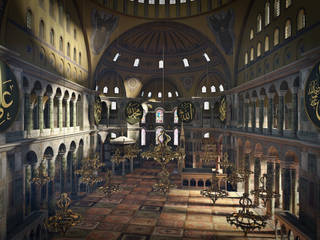 Ayasofya 3d Proje, 3danimasyon 3danimasyon ทางเดินแบบชนบททางเดินและบันได