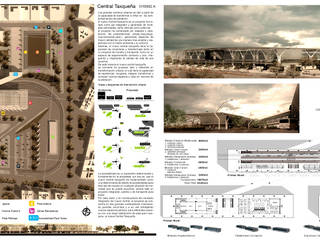 TERMINAL DE TRANSPORTE CENTRAL TAXQUEÑA, TPR ARQUITECTOS TPR ARQUITECTOS Commercial spaces