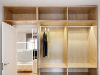 Vivienda Salgueiriños, Nan Arquitectos Nan Arquitectos Minimalistische Schlafzimmer Holz Holznachbildung
