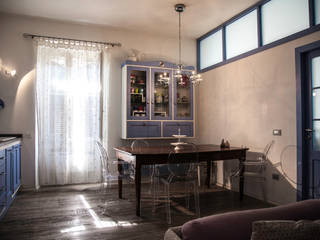 Casa Privata 2008 - Roma San Giovanni, Mostarda Design Mostarda Design Sala da pranzo in stile classico Legno Turchese