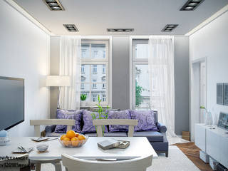 Визуализация квартиры, Андреев Александр Андреев Александр Scandinavian style living room
