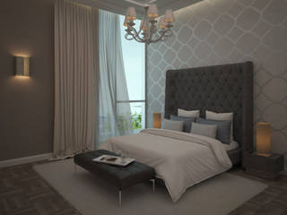 Diseño de Habitación Moderna, Gabriela Afonso Gabriela Afonso Modern style bedroom Grey