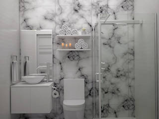 Diseño de Baño Pequeño, Gabriela Afonso Gabriela Afonso Phòng tắm phong cách hiện đại White