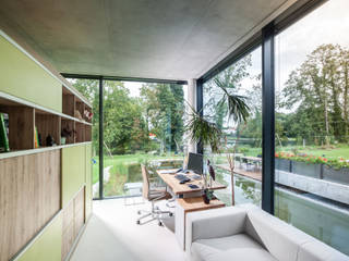 „Inseltraum“ - Einfamilienhaus in Brandenburg an der Havel, Sehw Architektur Sehw Architektur Modern Study Room and Home Office