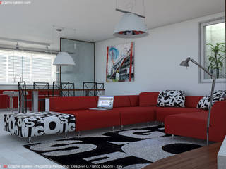 Zona relax in un garage , 3D Graphic System 3D Graphic System Soggiorno moderno