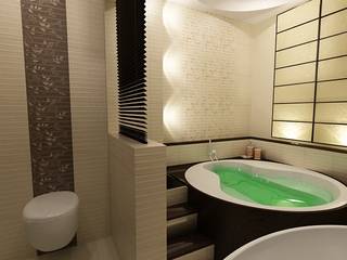 Łazienka w stylu orientalnym, ZAWICKA-ID Projektowanie wnętrz ZAWICKA-ID Projektowanie wnętrz Salle de bain asiatique