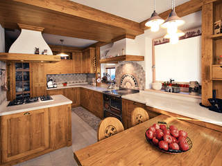 CASA RUSTICA/RAFFINATA, STUDIO ABACUS di BOTTEON arch. PIER PAOLO STUDIO ABACUS di BOTTEON arch. PIER PAOLO Rustic style kitchen