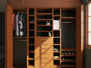 Closets Carrillo, Modulor Arquitectura Modulor Arquitectura Dressing roomStorage Wood Wood effect