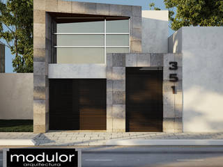 Fachada Pina 351, Modulor Arquitectura Modulor Arquitectura Modern Houses Slate Grey