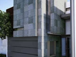 Fachada MRios, Modulor Arquitectura Modulor Arquitectura Modern houses Stone Grey