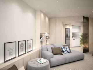 Illumination Terrace 光明臺 | Tai Hang Road 大坑道, Nelson W Design Nelson W Design Moderne Wohnzimmer Holz Beige