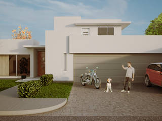 Fachada Leones, Modulor Arquitectura Modulor Arquitectura Minimalist houses Concrete White