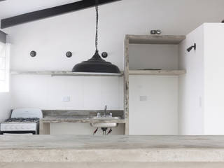 Apartamento Blanco y Negro, CENTRAL ARQUITECTURA CENTRAL ARQUITECTURA Minimalist kitchen Concrete