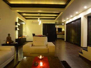 Weekend Villa Interior, RUST the design studio RUST the design studio Salas de estar modernas Madeira Acabamento em madeira