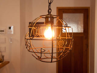 アイアンランプシェード「シルシェード」 Handmade Iron Lamp Shade, Only One Only One Living roomLighting Iron/Steel Brown