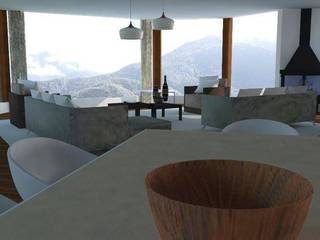 Casa Alpujarra, Trianaarquitectos Trianaarquitectos モダンデザインの リビング