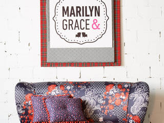 COLECCIÓN MARILYN AND GRACE , MARILYN AND GRACE MARILYN AND GRACE Modern living room Textile Amber/Gold