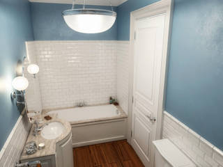 Ванная комната в викторианском стиле Alexander Krivov Ванная в классическом стиле Плитка