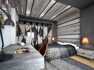 Yatak Odası , Point Dizayn Point Dizayn Kamar Tidur Modern Metal