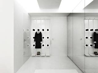 Квартира на Машиностроения, ARCHDUET&DA ARCHDUET&DA Pasillos, vestíbulos y escaleras de estilo minimalista