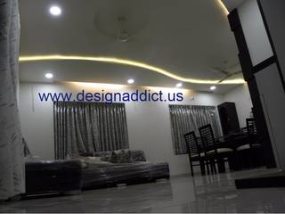 3BHK interior design in baner Pune, Designaddict Designaddict Modern living room