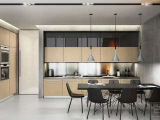 Апартаменты премиум класса в РАССВЕТ LOFT*STUDIO, Studio 25 Studio 25 Industrial style kitchen