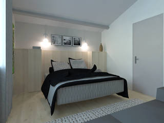 Un pied à terre definitif, COLOMBE MARCIANO COLOMBE MARCIANO Scandinavian style bedroom